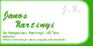 janos martinyi business card